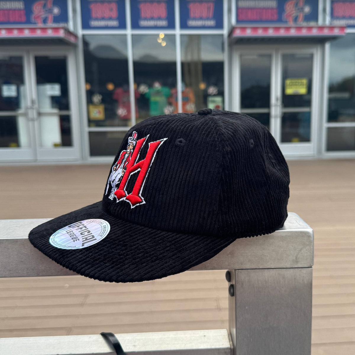 Black Official League Corduroy Slam Adjustable Cap – Harrisburg