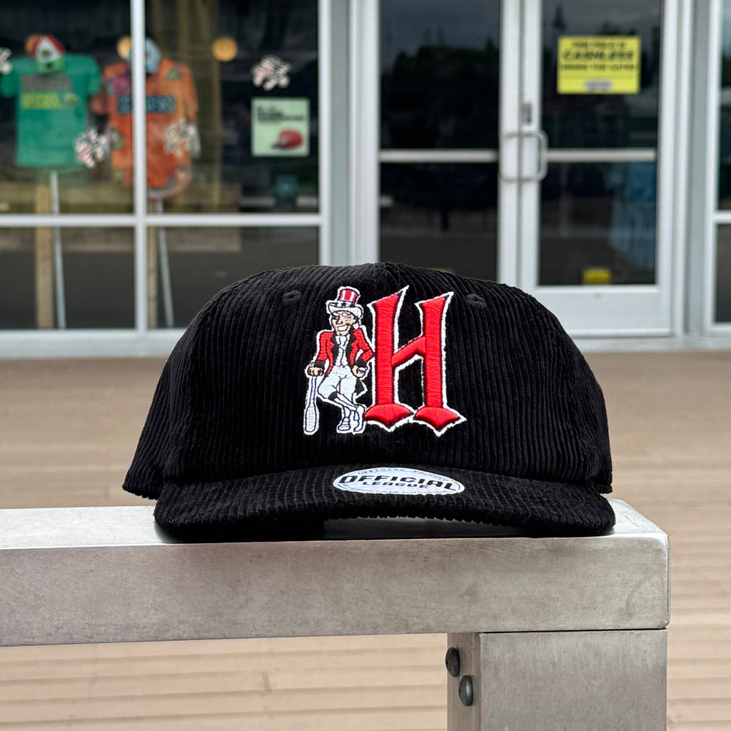 Black Official League Corduroy Slam Adjustable Cap – Harrisburg