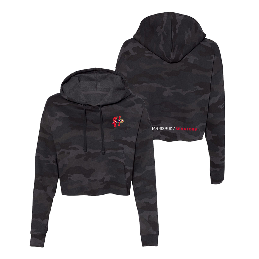 Ladies Cropped Camo Hoodie